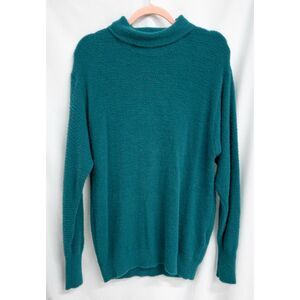 Wilfred Free Aritzia Hush Knit Plush Teal Green Oversized Supersoft Sweater XS